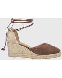 Castañer - Carina Suede Espadrilles With Mid Wedge Heel And Ankle Ties - Lyst