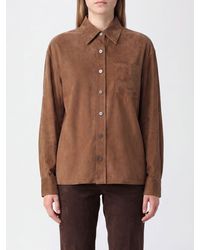 Pinko - Cupro And Viscose Twill Shirt With Dropped Shoulders - Lyst