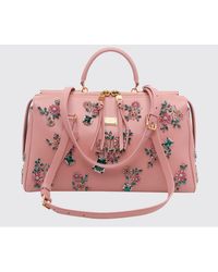 Dolce & Gabbana - Dolce &Amp Gabbana Vittoria Embroidered Rhinestone Leather Bag - Lyst