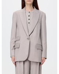 SIMONA CORSELLINI - Single-Breasted Cotton-Blend Blazer With Peak Lapels - Lyst