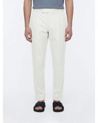 Brioni - Cotton And Linen Tailored Trousers - Lyst