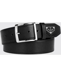 Philipp Plein - Calfskin Belt With Metal Logo Buckle - Lyst