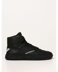 mens armani high top trainers