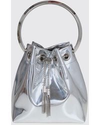 Jimmy Choo - Bon Bon Patent Leather Bucket Bag With Rigid Handle - Lyst