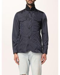 Peuterey Jacket With Buttons In Technical Fabric - Blue
