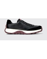 Camper - Drift Trail Grained Leather And Suede Sneakers - Lyst