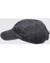 Golden Goose - Denim Baseball Cap With Studs And Embroidered Logo - Lyst