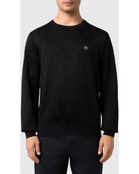 Philipp Plein - Crew-Neck Merino Wool Jumper With Jacquard Hexagon Logo - Lyst