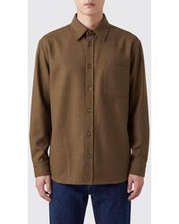 A.P.C. - Malaury Virgin Wool Blend Shirt Jacket With Patch Pockets - Lyst
