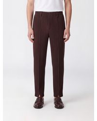 Homme Plissé Issey Miyake - Homme Plissé Issey Miyake Slim Fit Pleated Technical Fabric Trousers With Slit - Lyst