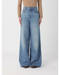 Chloé - Chlo&Eacute Palazzo Cotton Denim Jeans - Lyst