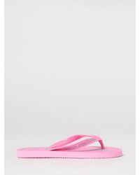 Versace Jeans Couture - Rubber Flip Flops With Printed Logo - Lyst