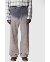 Our Legacy - Rig Chino Wide-Leg Denim Jeans With Abstract Print - Lyst