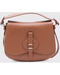 Coccinelle - Mavery Pebbled Leather Shoulder Bag With Flat Handle And Strap - Lyst