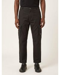 C.P. Company - Slim Fit Cotton Cargo Trousers With Logo Patch - Lyst