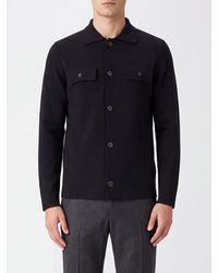 Zanone - Pure Virgin Wool Cardigan With Classic Collar And Patch Pockets - Lyst