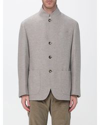 Brunello Cucinelli - Water-Repellent Cashmere Short Single-Breasted Coat With High Collar - Lyst