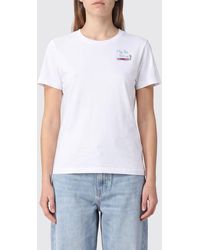 MC2 Saint Barth - Crewneck Cotton T-Shirt With Graphic Print And Logo - Lyst