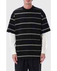 Comme des Garçons - Comme Des Gar&Ccedil	Ons Striped Double-Layer Long-Sleeved Cotton T-Shirt - Lyst