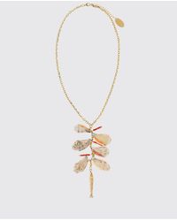 DSquared² - 2D Shell Pendant Brass Necklace - Lyst