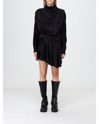 Isabel Marant - Neline Draped Asymmetric Viscose Mini Dress - Lyst