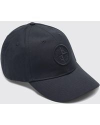 Stone Island - Cotton Baseball Cap With Embroidered Compass Logo - Lyst