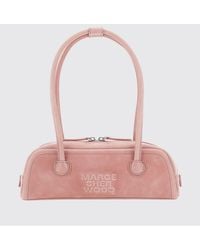 Marge Sherwood - Cow Leather Shoulder Bag With A Double Handle And Zip Closure - Lyst