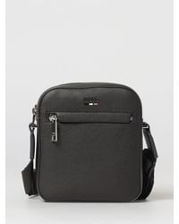 BOSS - Grained Faux Leather Bag - Lyst