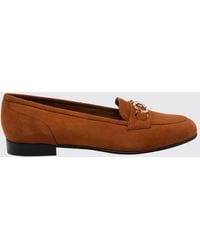 Ferragamo - Bax Suede Loafers With Gancini Ornament - Lyst