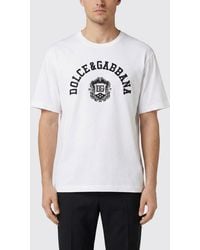 Dolce & Gabbana - Dolce &Amp Gabbana Cotton Crew-Neck T-Shirt With Logo - Lyst