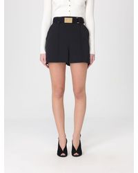 Elisabetta Franchi - Bi-Stretch Technical Fabric Shorts With Belt - Lyst