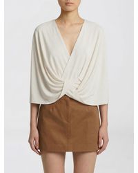 Alaïa - Viscose Bodysuit Blouse - Lyst