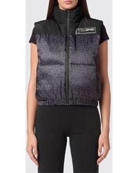 Philipp Plein - Animal Print Quilted Nylon Gilet With High Neck - Lyst