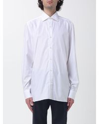 Luigi Borrelli Napoli - Luciano Long-Sleeve Cotton Poplin Shirt With French Collar - Lyst