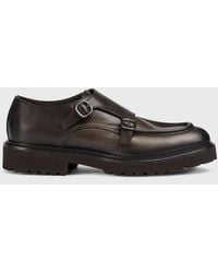 Doucal's - Leather Monk Strap Shoes - Lyst