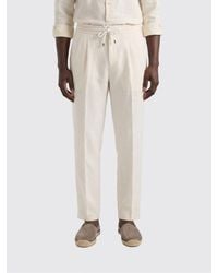 Brunello Cucinelli - Linen And Cotton Trousers - Lyst