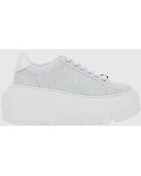 Casadei - Nexus Lace-Up Wedge Trainers With Rubber Platform Sole - Lyst