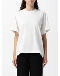 MEIMEIJ - Long Cotton T-Shirt With Asymmetric Hem - Lyst