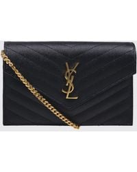 Saint Laurent - Quilted Leather Envelope Mini Bag With Ysl Monogram - Lyst
