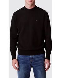 Calvin Klein - Crew Neck Sweater With Mini Logo - Lyst