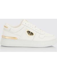 Philipp Plein - Low-Top Smooth Calf Leather Trainers With Applied Logo - Lyst