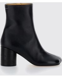 MM6 by Maison Margiela - Anatomic Tabi Leather Ankle Boots - Lyst