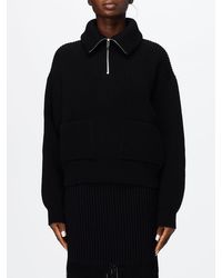 Alaïa - Cashmere Turtleneck Jumper With Half-Zip And Relaxed Fit - Lyst