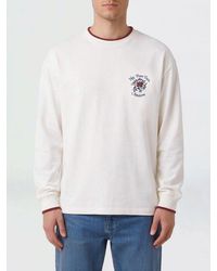 Drole de Monsieur - Cotton Crew Neck Pullover With Embroidered Slogan - Lyst