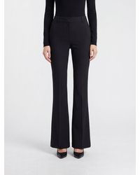 PT Torino - Flared Viscose Trousers With Pleats And Mid-Rise Waist - Lyst