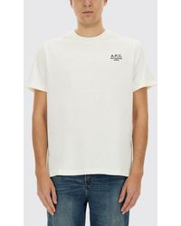 A.P.C. - Organic Cotton T-Shirt With Logo - Lyst