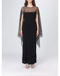 Alberta Ferretti - Long-Sleeved Slim Fit Satin Long Evening Gown - Lyst