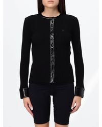 Courreges - Courr&Egrave	Ges Slim Fit Ribbed Jersey Crewneck Cardigan - Lyst