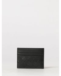 Bottega Veneta - Woven Calfskin Flat Card Holder - Lyst
