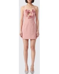 Magda Butrym - Cut-Out Cotton And Silk Mini Sheath Dress With Flower Appliqué - Lyst